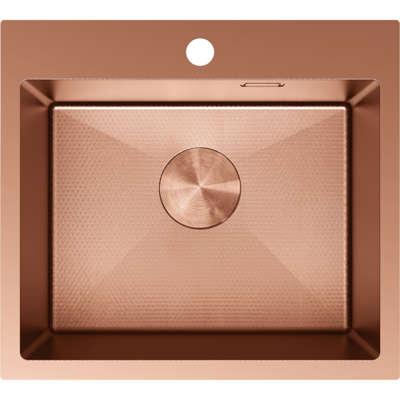Mexen Solix кухненска мивка от неръждаема стомана, медна, 1-корпусна, 500 x 450 мм, HC - 6402501000-65HC