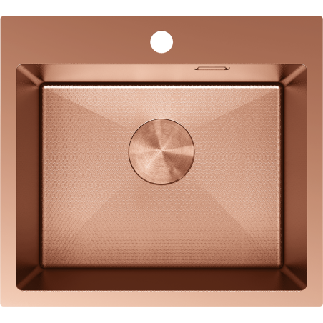 Mexen Solix кухненска мивка от неръждаема стомана, медна, 1-корпусна, 500 x 450 мм, HC - 6402501000-65HC