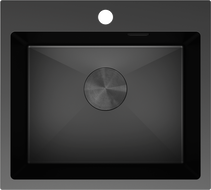 Mexen Solix мивка от неръждаема стомана с 1 камера 500 x 450 мм, черна - 6402501000-70