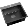 Mexen Solix кухненска мивка от неръждаема стомана с една камера 500 x 450 mm, черна HC - 6402501000-70HC
