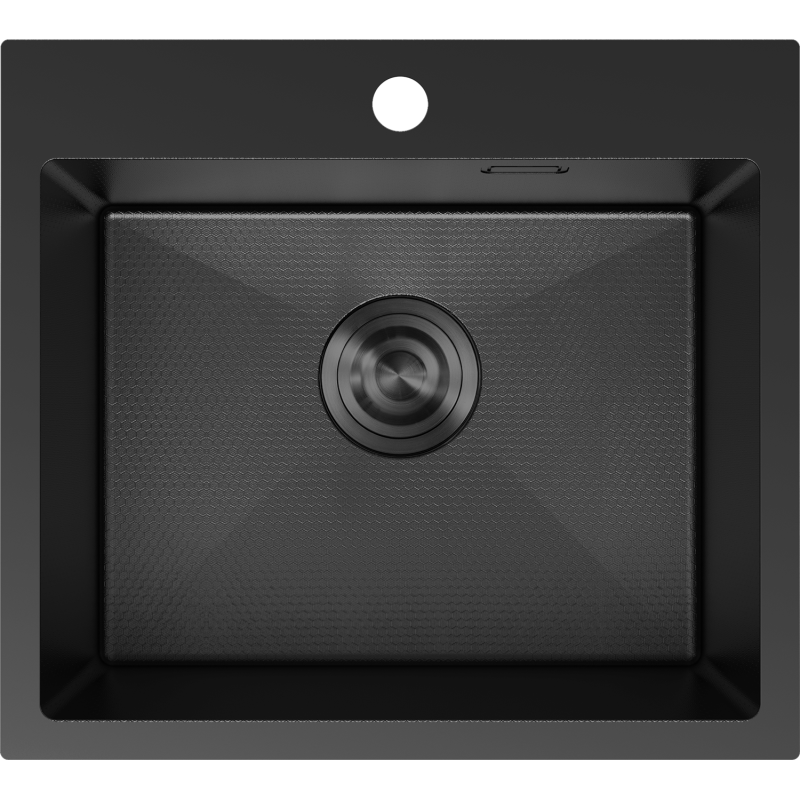 Mexen Solix кухненска мивка от неръждаема стомана с една камера 500 x 450 mm, черна HC - 6402501000-70HC