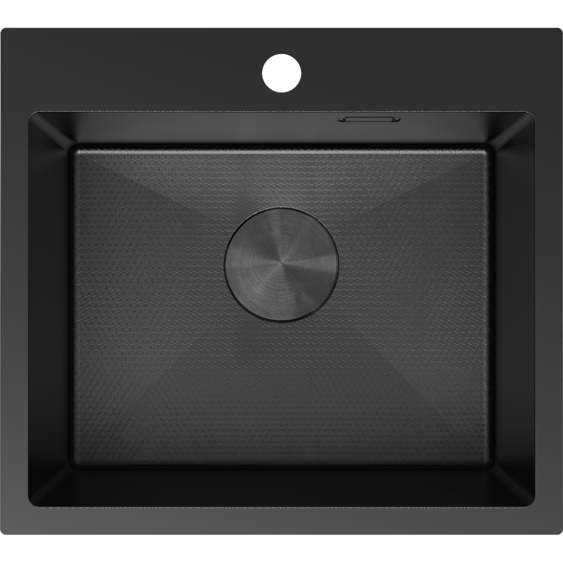 Mexen Solix кухненска мивка от неръждаема стомана с една камера 500 x 450 mm, черна HC - 6402501000-70HC