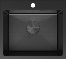 Mexen Solix кухненска мивка от неръждаема стомана с една камера 500 x 450 mm, черна HC - 6402501000-70HC