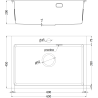 Mexen Solix кухненска мивка от неръждаема стомана с 1 отделение 650 x 450 mm, инокс HC - 6403651000-01HC