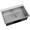 Mexen Solix кухненска мивка от неръждаема стомана с 1 отделение 650 x 450 mm, инокс HC - 6403651000-01HC