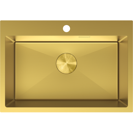 Mexen Solix стоманена мивка с 1 отделение 650 x 450 мм, златна - 6403651000-55