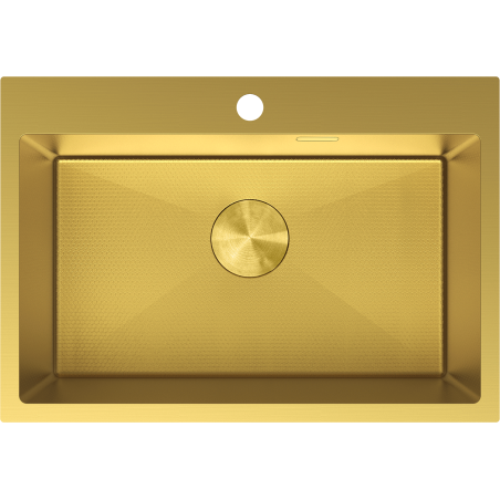 Mexen Solix стоманена мивка с едно отделение 650 x 450 мм, златен HC - 6403651000-55HC