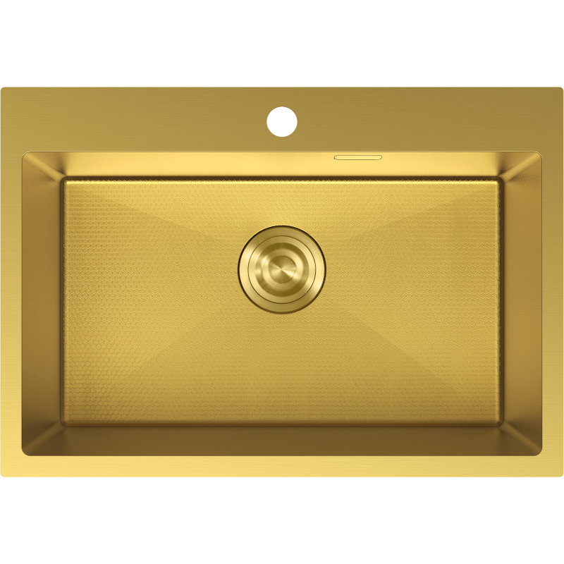 Mexen Solix стоманена мивка с едно отделение 650 x 450 мм, златен HC - 6403651000-55HC