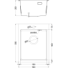 Mexen Solix кухненска мивка от неръждаема стомана, 1 камера, 400 x 500 mm, инокс HC - 6406401000-01HC