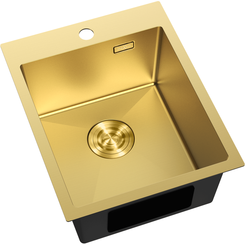 Mexen Solix стоманена мивка с 1 камера 400 x 500 mm, златна - 6406401000-55
