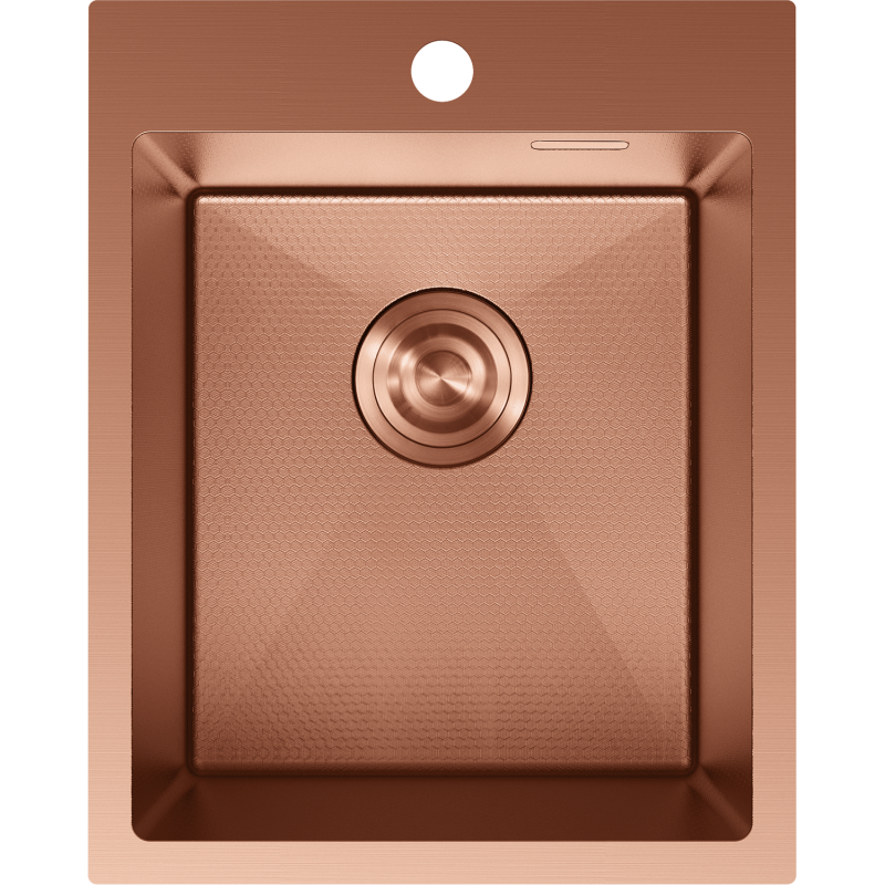 Mexen Solix кухненска мивка от неръждаема стомана с 1 отделение 400 x 500 мм, мед HC - 6406401000-65HC