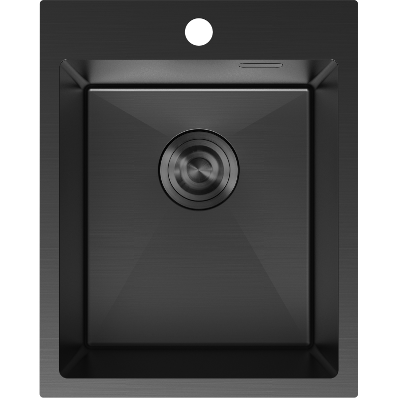 Mexen Solix кухненска мивка от неръждаема стомана с 1 отделение 400 x 500 мм, черна - 6406401000-70