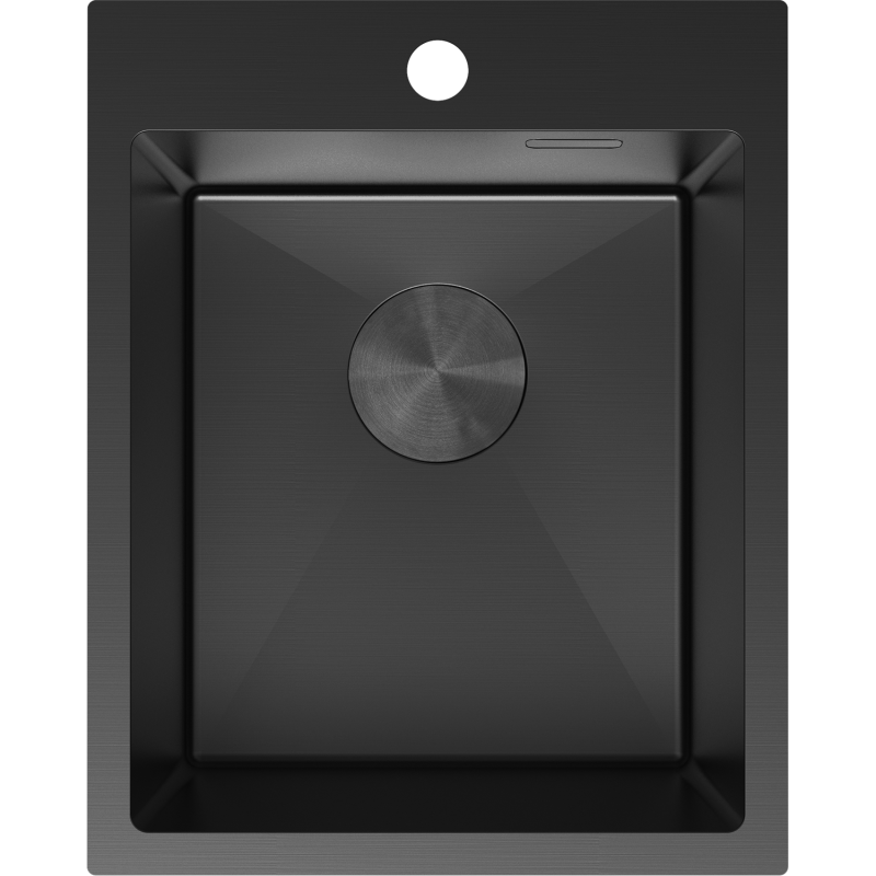 Mexen Solix кухненска мивка от неръждаема стомана с 1 отделение 400 x 500 мм, черна - 6406401000-70