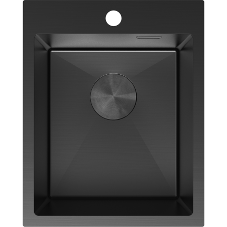 Mexen Solix кухненска мивка от неръждаема стомана с 1 отделение 400 x 500 мм, черна - 6406401000-70