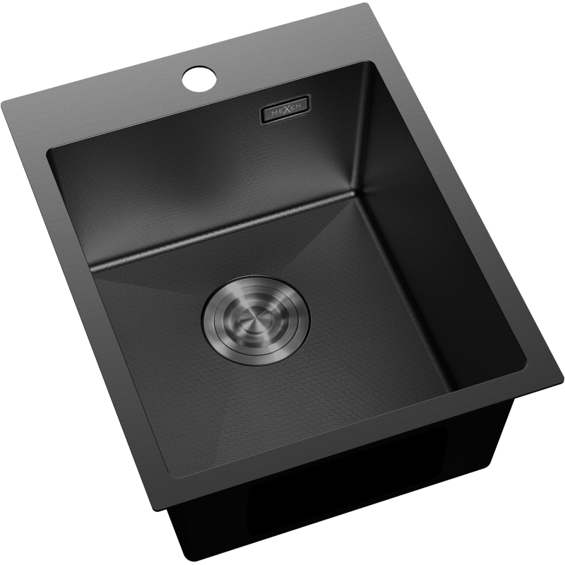 Mexen Solix стоманена мивка с 1 отделение 400 x 500 мм, черен HC - 6406401000-70HC