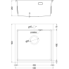Mexen Solix мивка от неръждаема стомана с 1 отделение 500 x 500 mm, инокс - 6407501000-01