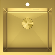 Mexen Solix мивка от неръждаема стомана с 1 отделение 500 x 500 mm, златна - 6407501000-55