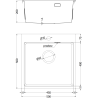 Mexen Solix кухненска мивка от неръждаема стомана с 1 отделение 500 x 500 mm, злато HC - 6407501000-55HC
