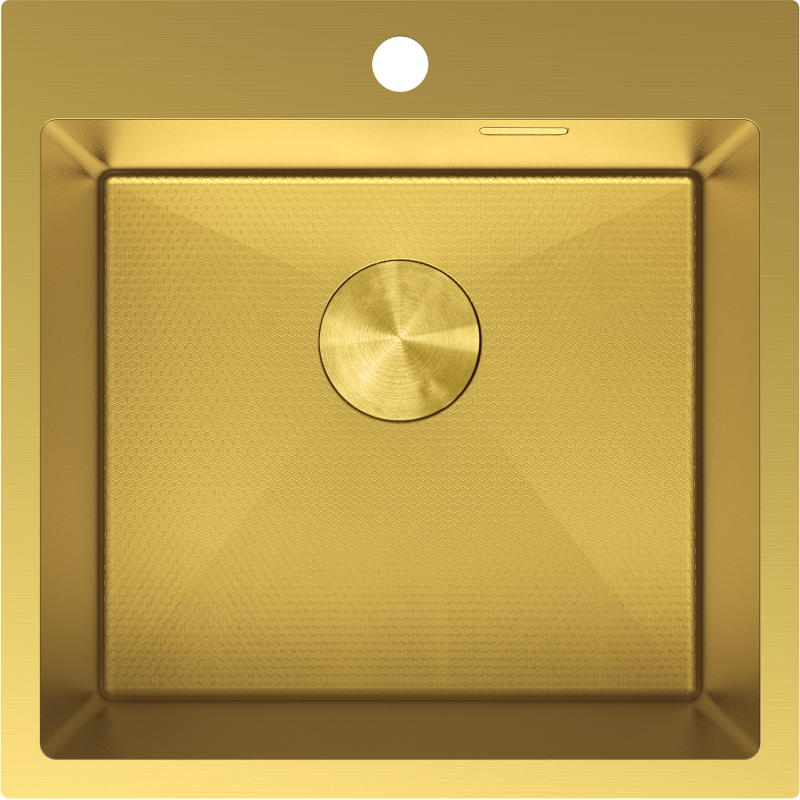 Mexen Solix стоманена кухненска мивка с 1 отделение 500 x 500 мм, златна HC