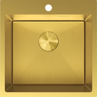 Mexen Solix стоманена кухненска мивка с 1 отделение 500 x 500 мм, златна HC