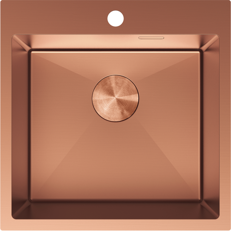 Mexen Solix кухненска мивка от неръждаема стомана с 1 камера 500 x 500 mm, мед - 6407501000-65