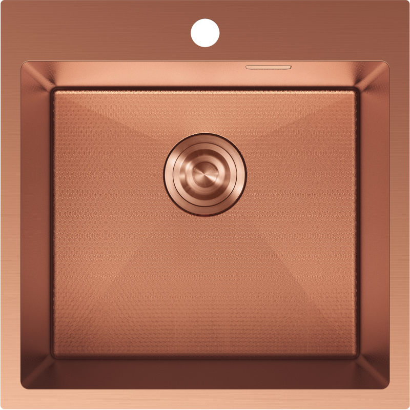 Mexen Solix мивка от неръждаема стомана с 1 отделение 500 x 500 мм, мед HC - 6407501000-65HC