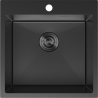 Mexen Solix мивка от неръждаема стомана с 1 отделение, 500 x 500 мм, черна - 6407501000-70