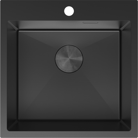 Mexen Solix мивка от неръждаема стомана с 1 отделение, 500 x 500 мм, черна - 6407501000-70