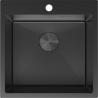 Mexen Solix мивка от неръждаема стомана с 1 отделение, 500 x 500 мм, черна - 6407501000-70