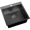 Mexen Solix мивка от неръждаема стомана с 1 отделение, 500 x 500 мм, черна - 6407501000-70