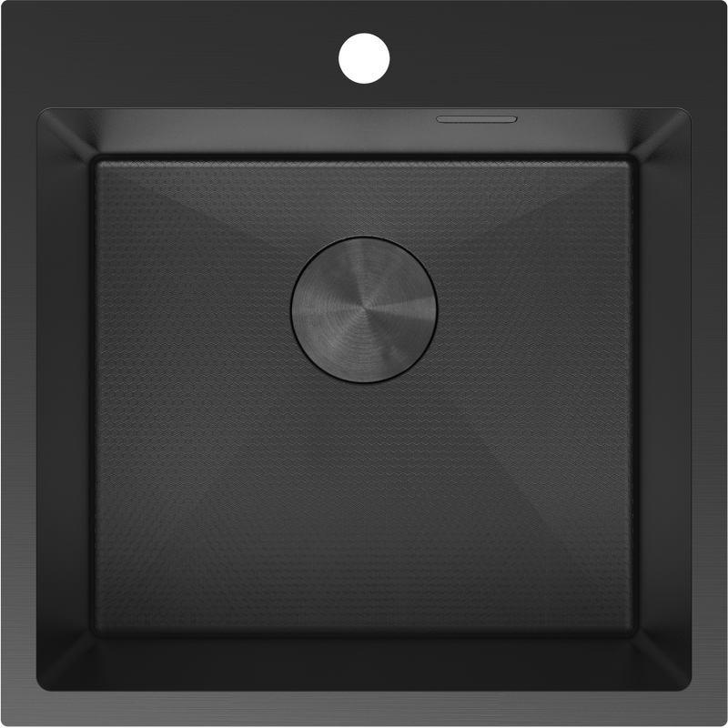 Mexen Solix мивка от неръждаема стомана 1-камерна 500 x 500 mm, черна HC - 6407501000-70HC