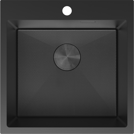 Mexen Solix мивка от неръждаема стомана 1-камерна 500 x 500 mm, черна HC - 6407501000-70HC