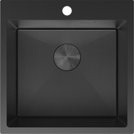 Mexen Solix мивка от неръждаема стомана 1-камерна 500 x 500 mm, черна HC - 6407501000-70HC