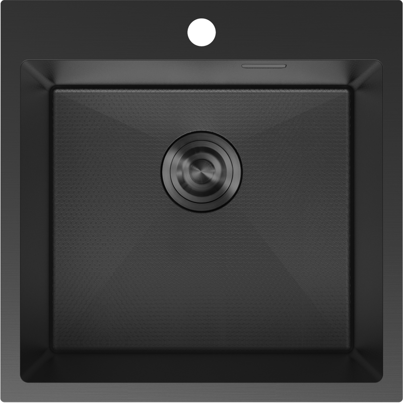 Mexen Solix мивка от неръждаема стомана 1-камерна 500 x 500 mm, черна HC - 6407501000-70HC