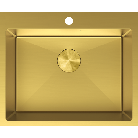 Mexen Solix стоманена мивка с 1 отделение 600 x 500 мм, златист - 6408601000-55