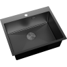 Mexen Solix стоманена мивка 1-камерна 600 x 500 mm, черна - 6408601000-70
