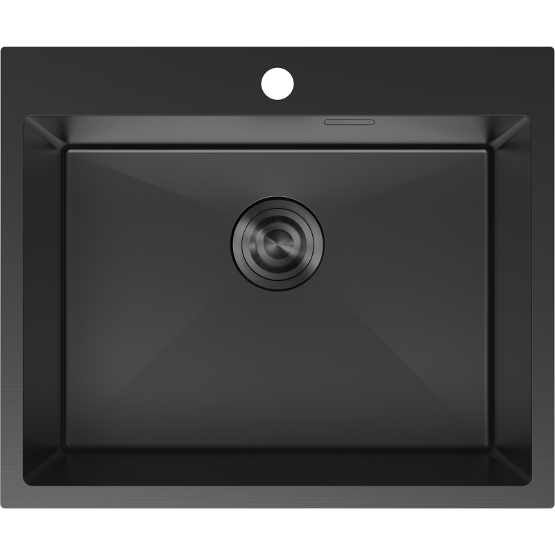 Mexen Solix стоманена мивка 1-камерна 600 x 500 mm, черна - 6408601000-70