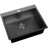 Mexen Solix стоманена мивка 1-камерна 600 x 500 mm, черна - 6408601000-70