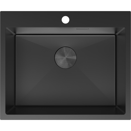 Mexen Solix стоманена мивка 1-камерна 600 x 500 mm, черна - 6408601000-70