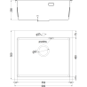 Mexen Solix стоманена мивка с една камера 600 x 500 mm, черна HC - 6408601000-70HC