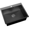 Mexen Solix стоманена мивка с 1 отделение 600 x 500 мм, черна HC - 6408601000-70HC