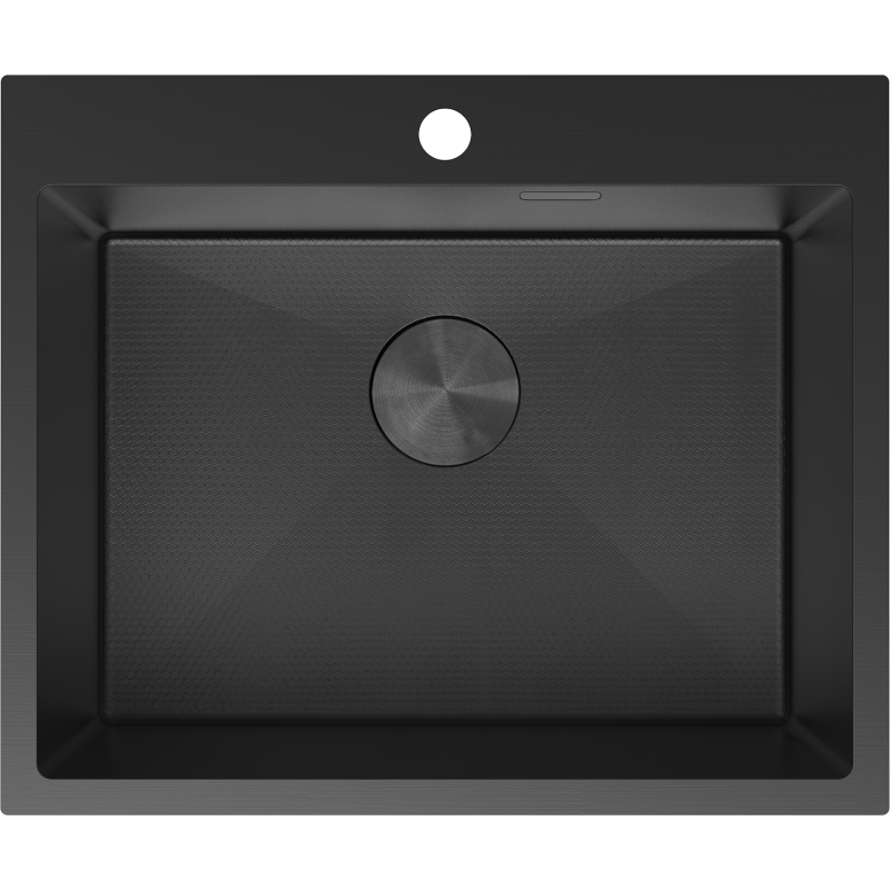 Mexen Solix стоманена мивка с 1 отделение 600 x 500 мм, черна HC - 6408601000-70HC