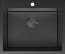 Mexen Solix стоманена мивка с 1 отделение 600 x 500 мм, черна HC - 6408601000-70HC