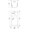 Mexen Trixo стоманена мивка с 1 отделение 230 x 440 mm, инокс HC - 6411221000-01HC