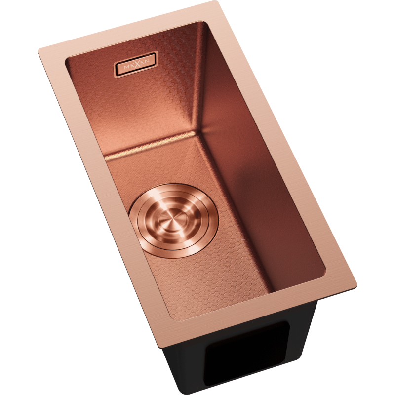 Mexen Trixo кухненска мивка от неръждаема стомана с 1 отделение 230 x 440 mm, мед HC - 6411221000-65HC