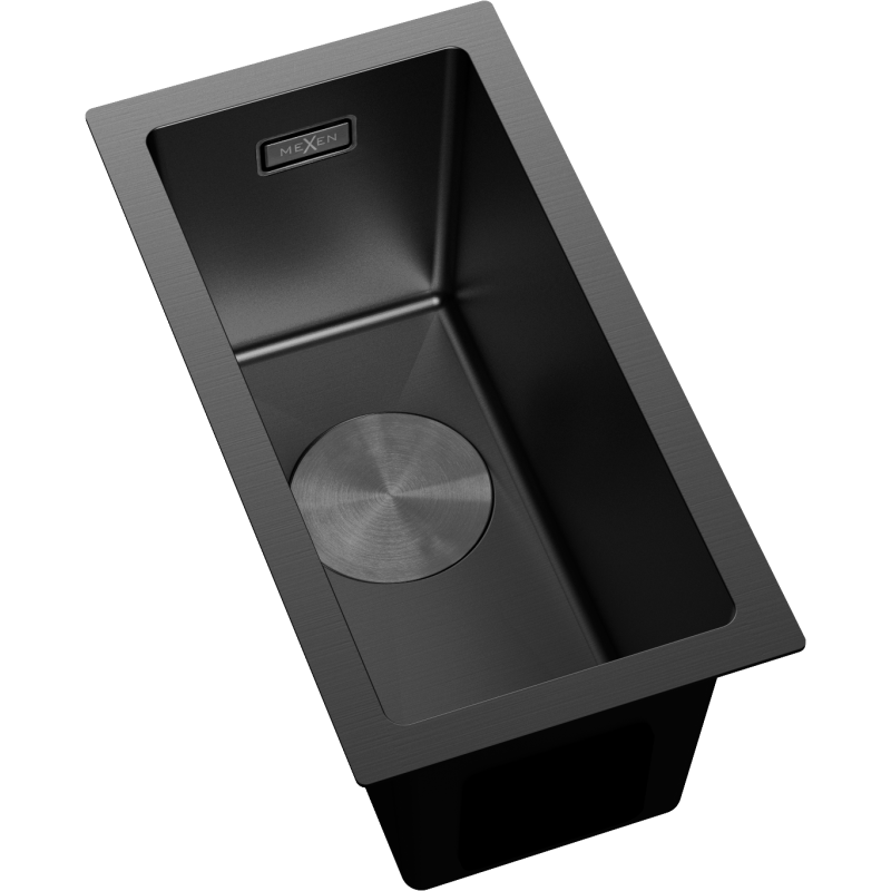 Mexen Trixo стоманена мивка с 1 корито 230 x 440 mm, черна - 6411221000-70