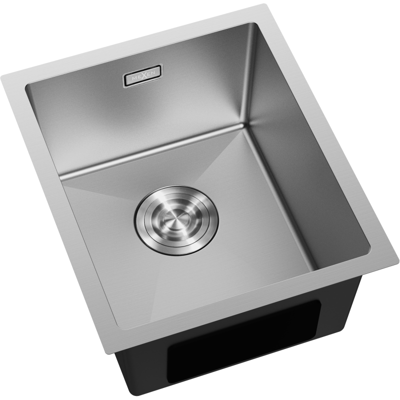 Mexen Trixo стоманена кухненска мивка с една камера 370 x 440 mm, инокс - 6412371000-01