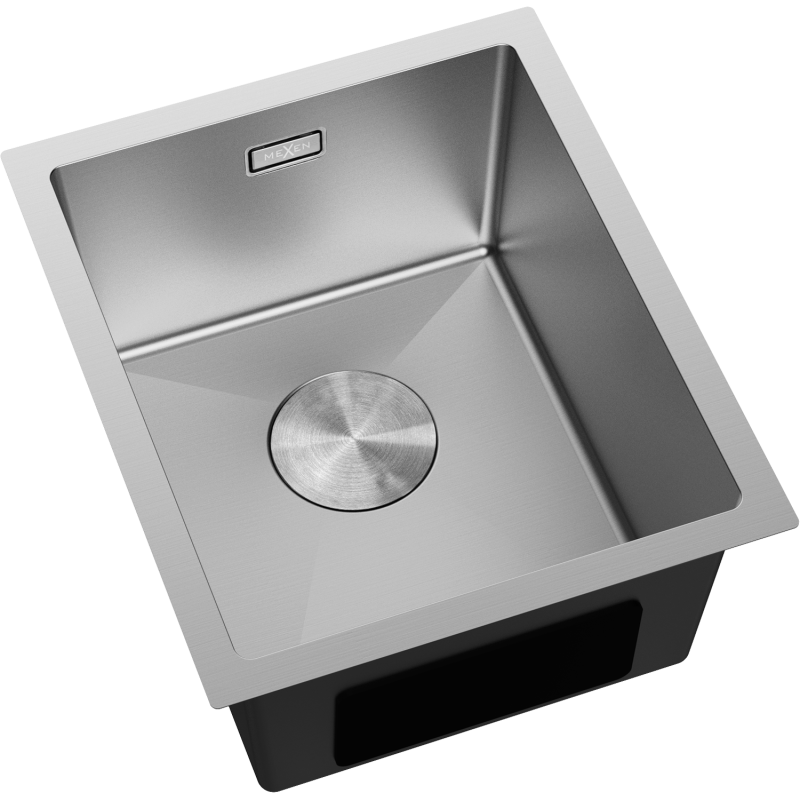 Mexen Trixo стоманена кухненска мивка с една камера 370 x 440 mm, инокс - 6412371000-01