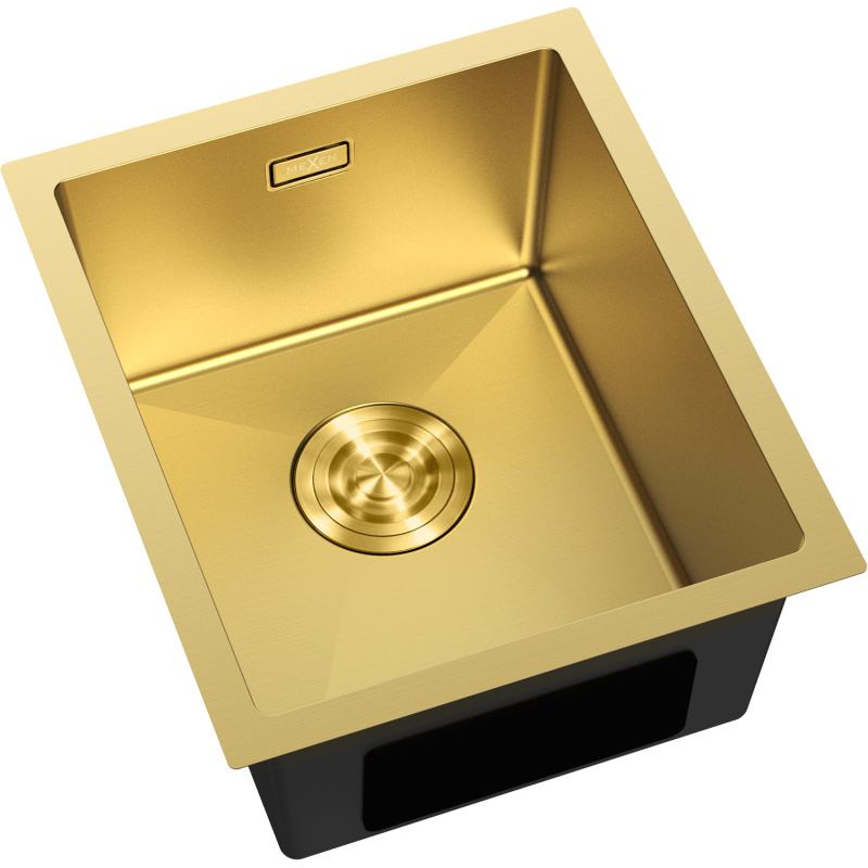 Mexen Trixo стоманена кухненска мивка с 1 отделение 370 x 440 mm, златна - 6412371000-55