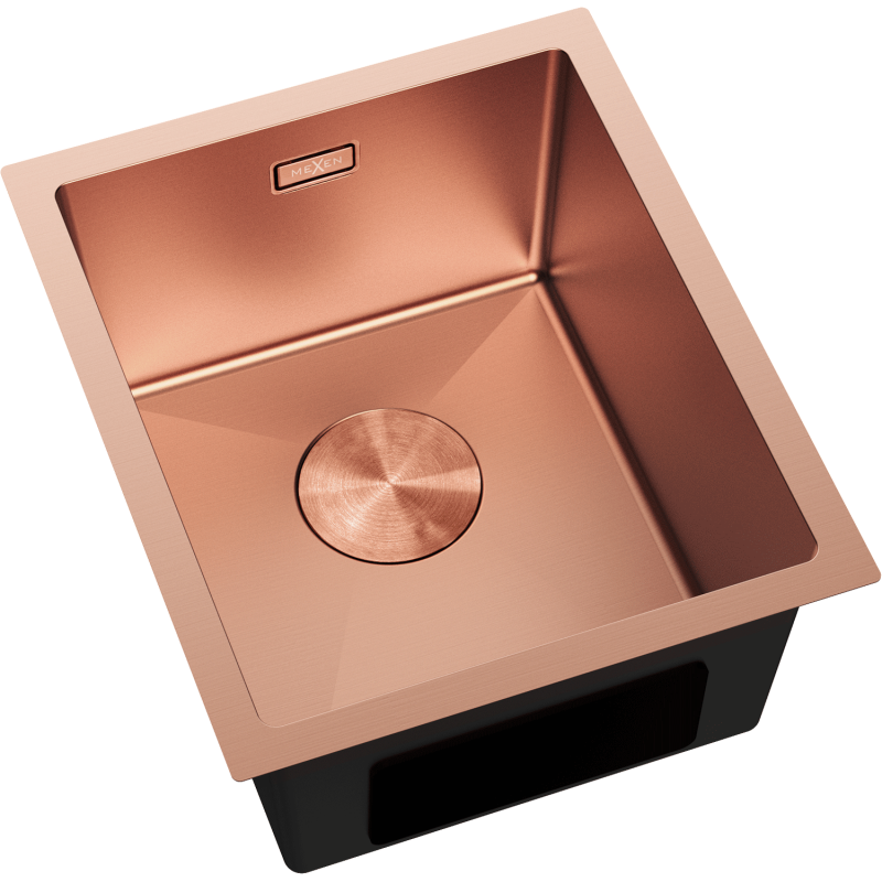Mexen Trixo стоманена мивка 1-камерна 370 x 440 мм, мед - 6412371000-65